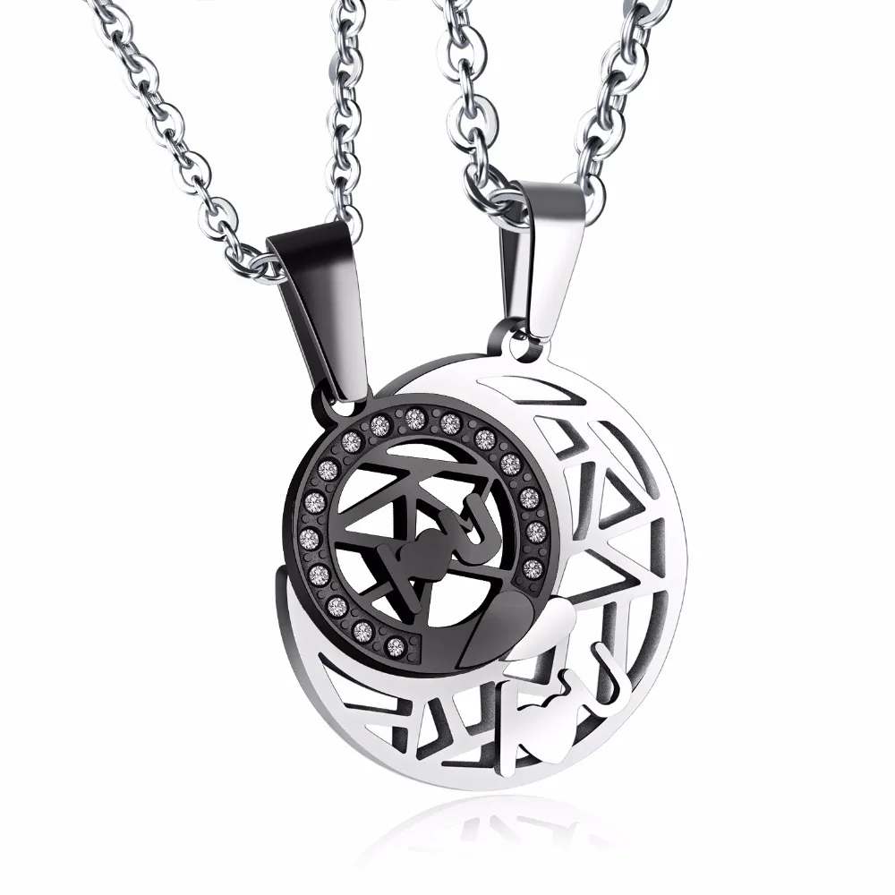 1pair Fashion Moon and Sun I love you Stainless Steel Love's Couple Pendant Necklaces For Valentine's Day Christmas Gift
1pair Fashion Moon and Sun I love you Stainless Steel Love's Couple Pendant Necklaces For Valentine's Day Christmas Gift