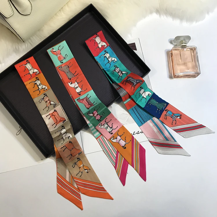 New Horse Print Wrist Scarf Accessory Natural Silk Choker Lady Headband Bag Handle Ribbon Scarves Wholesale Drop Shipping KZSBD4
New Horse Print Wrist Scarf Accessory Natural Silk Choker Lady Headband Bag Handle Ribbon Scarves Wholesale Drop Shipping KZSBD4