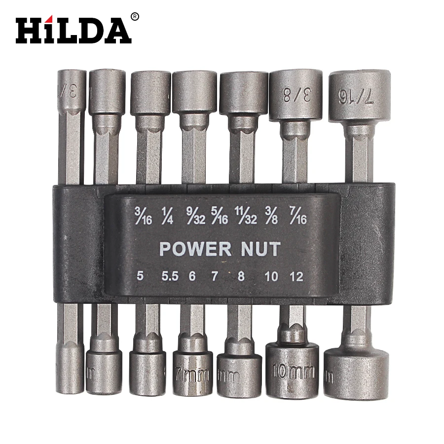 HILDA 14pcs Power Nut Driver Drill Bit Combination Set Metric Socket Wrench Screw 1/4" Hex
HILDA 14pcs Power Nut Driver Drill Bit Combination Set Metric Socket Wrench Screw 1/4" Hex