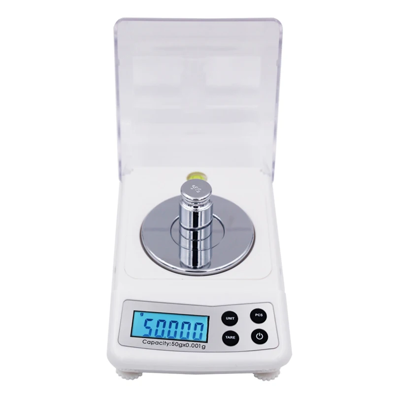 50g 0.001g LCD Digital Jewelry Scales Precision Diamond Laboratory Balance Medicinal Electronic Gem Carat Weight Counting Scale
50g 0.001g LCD Digital Jewelry Scales Precision Diamond Laboratory Balance Medicinal Electronic Gem Carat Weight Counting Scale