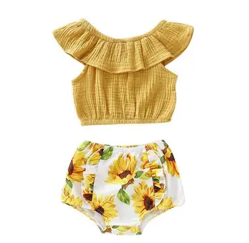 Newborn Baby Girl Summer Clothes Sets Off Shoulder Ruffle Crop Tops Flowers Shorts 2Pcs Baby Girl Cotton Outfits
Newborn Baby Girl Summer Clothes Sets Off Shoulder Ruffle Crop Tops Flowers Shorts 2Pcs Baby Girl Cotton Outfits