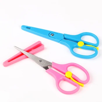 1PC Safety Sleeve Stainless Steel Scissors Student Spring Scissor Children Paper Scissors School Cutting Stationery Supplies
1PC Safety Sleeve Stainless Steel Scissors Student Spring Scissor Children Paper Scissors School Cutting Stationery Supplies