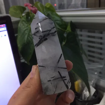 A246(180g) Natural Crystal Rough Black Tourmaline Quartz Polished Crystal Point Wand Healing feng shui gift
A246(180g) Natural Crystal Rough Black Tourmaline Quartz Polished Crystal Point Wand Healing feng shui gift