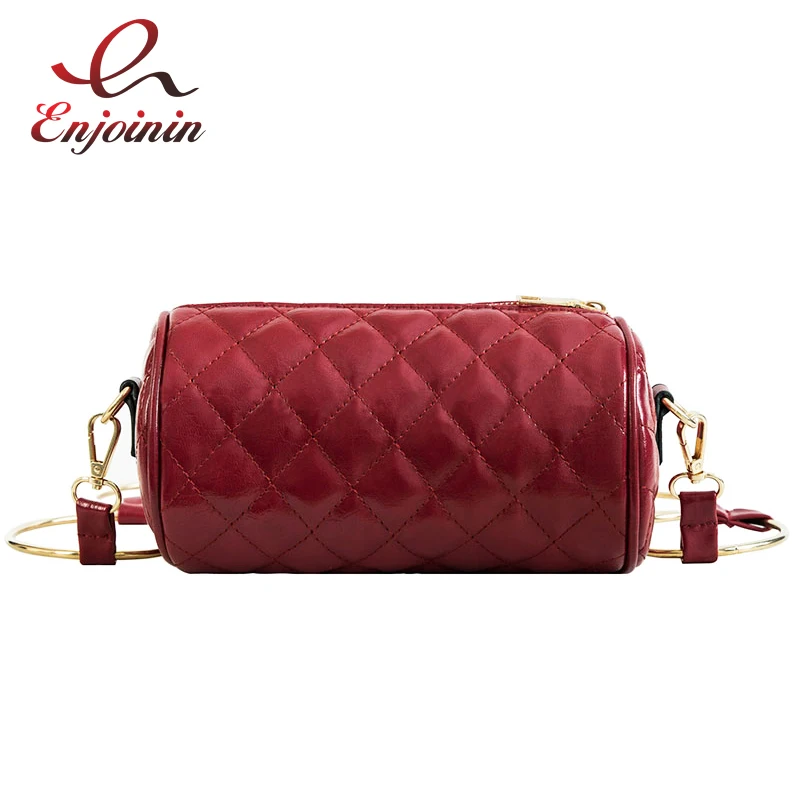 Fashion Design Round Chain Pu Rhombus Cylindrical Female Casual Tote Shoulder Bag Crossbody Mini Messenger Bag Bolsa Clutch Bag
Fashion Design Round Chain Pu Rhombus Cylindrical Female Casual Tote Shoulder Bag Crossbody Mini Messenger Bag Bolsa Clutch Bag
