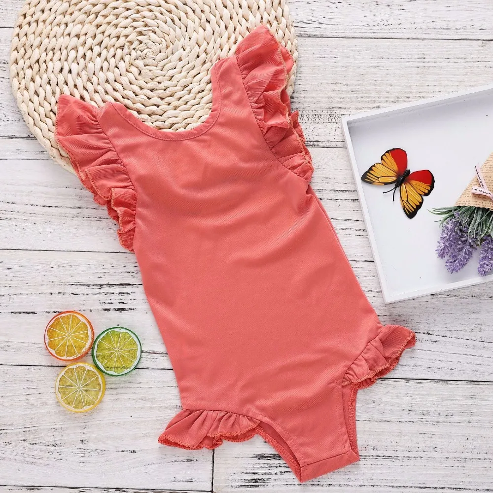 Summer Bodysuit Baby Flutter Sleeve Polyester Kids Bathing Suits O- Neck Solid Onesie Baby Girls Clothes Outfits 2018
Summer Bodysuit Baby Flutter Sleeve Polyester Kids Bathing Suits O- Neck Solid Onesie Baby Girls Clothes Outfits 2018