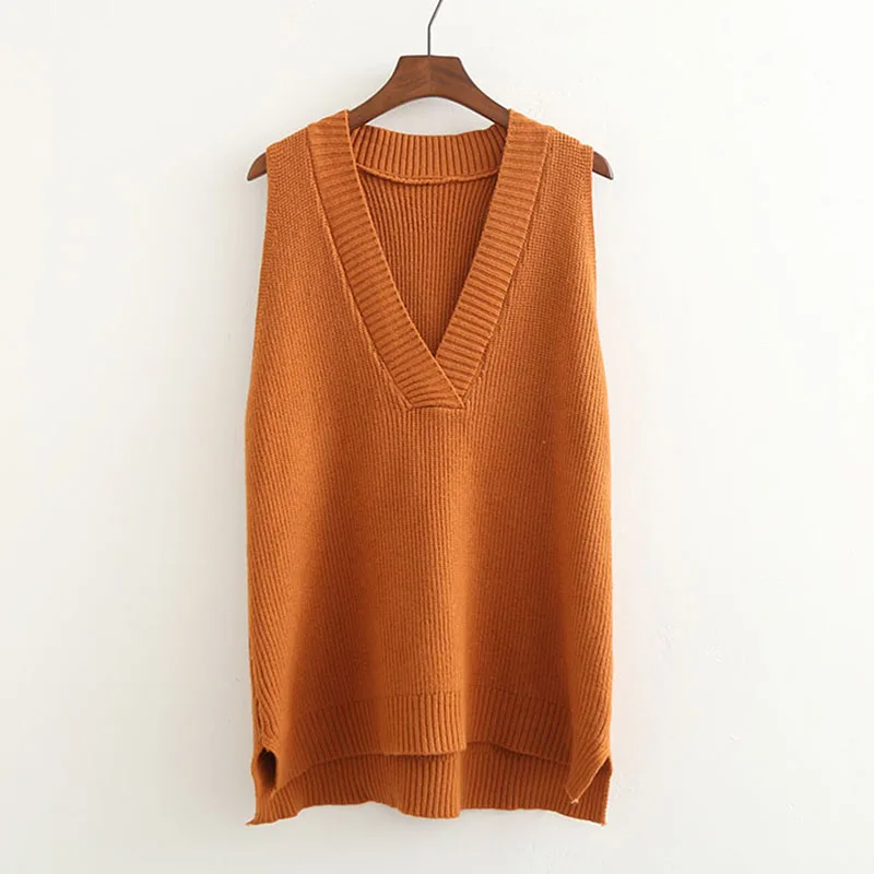 Plus size women's big vest sweater sleeveless 2017 new fashion female warm knitted V neck pure color wool sweaters coats AS55
Plus size women's big vest sweater sleeveless 2017 new fashion female warm knitted V neck pure color wool sweaters coats AS55