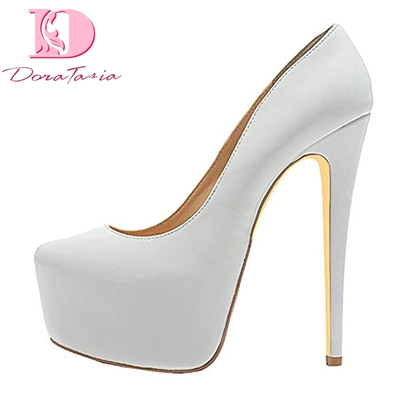 Doratasia NEW Big Sizes 45 Brand Design Pu Leather Slip On Party Women Shoes Sexy Super Thin High Heels Platform Pumps Woman
Doratasia NEW Big Sizes 45 Brand Design Pu Leather Slip On Party Women Shoes Sexy Super Thin High Heels Platform Pumps Woman