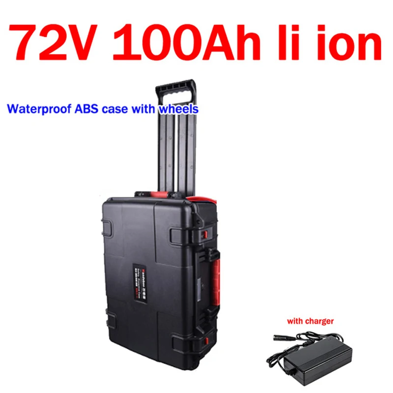GTK waterproof 72v 100Ah lithium ion battery li ion with BMS wheel trolley case for 7200W bike tricycle Forklift EV +10A charger
GTK waterproof 72v 100Ah lithium ion battery li ion with BMS wheel trolley case for 7200W bike tricycle Forklift EV +10A charger