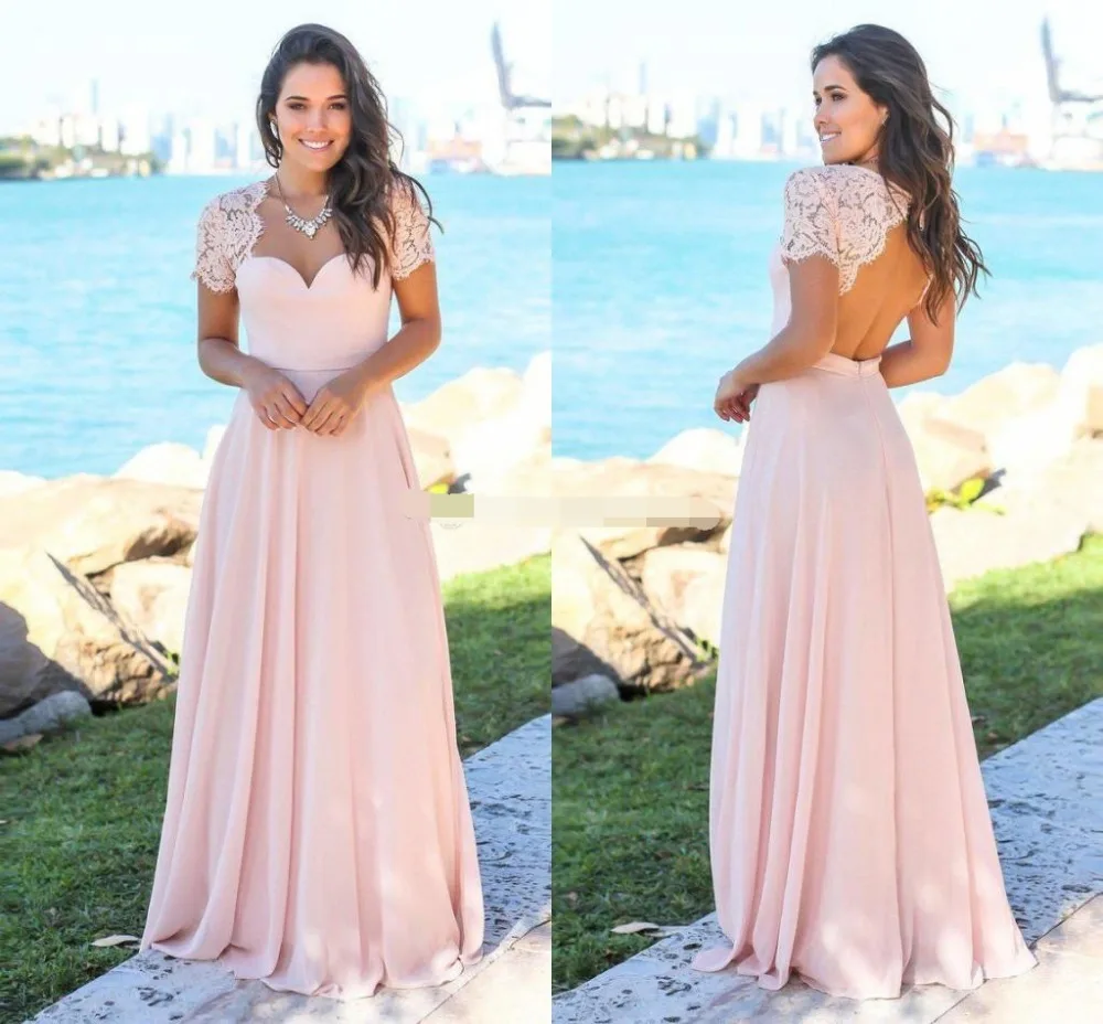 Blush Country Bridesmaid Dresses 2019 Scoop Hollow Back Lace Top Sweep Train Chiffon Garden Wedding Guest Gowns Maid Of Honor
Blush Country Bridesmaid Dresses 2019 Scoop Hollow Back Lace Top Sweep Train Chiffon Garden Wedding Guest Gowns Maid Of Honor