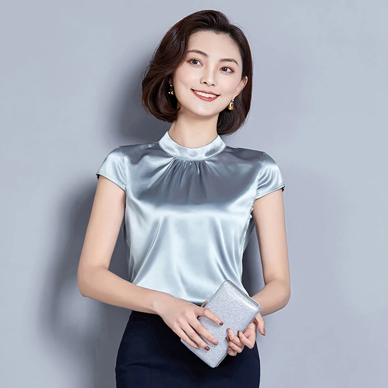 DCCGHTY Smooth Silk Shirts Women Summer Sundress Office Blouse Femme Blusa Feminina 2019 Sleeveless Elegant Tops Work Wear
DCCGHTY Smooth Silk Shirts Women Summer Sundress Office Blouse Femme Blusa Feminina 2019 Sleeveless Elegant Tops Work Wear