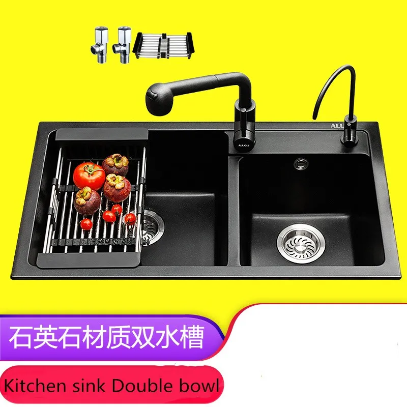 20cm Thicken Sink,Black Multifunction Washing Basin,German Thick Quartz Stone Sink Double Bowl,Sink Granite Pool,Kitchen Sink
20cm Thicken Sink,Black Multifunction Washing Basin,German Thick Quartz Stone Sink Double Bowl,Sink Granite Pool,Kitchen Sink