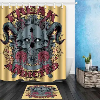 Freak Shower Curtains Skull Bath Screens Polyester Fabric Waterproof and Mildew Proof Washable Eco-Friendly With 12 Hooks
Freak Shower Curtains Skull Bath Screens Polyester Fabric Waterproof and Mildew Proof Washable Eco-Friendly With 12 Hooks