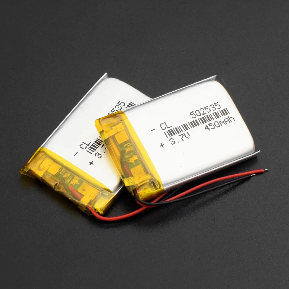 1/2/4Pcs 3.7V Lithium Polymer Battery 052535 502535 MP4 MP5 DIY Gifts Toys 450mAh For Bluetooth Headset GPS Mini Digital Camera
1/2/4Pcs 3.7V Lithium Polymer Battery 052535 502535 MP4 MP5 DIY Gifts Toys 450mAh For Bluetooth Headset GPS Mini Digital Camera