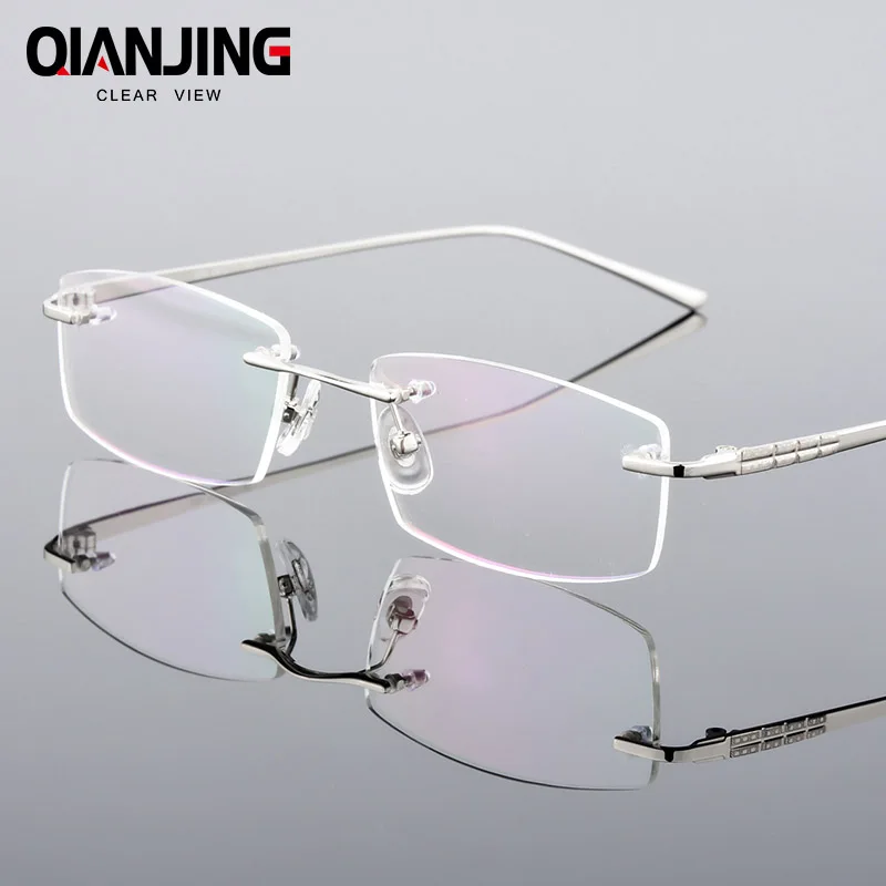 QianJing New Men Business Ultra Light Frameless Glasses Spectacle Frame Rimless Optical Glasses Frame Oculos De Grau
QianJing New Men Business Ultra Light Frameless Glasses Spectacle Frame Rimless Optical Glasses Frame Oculos De Grau
