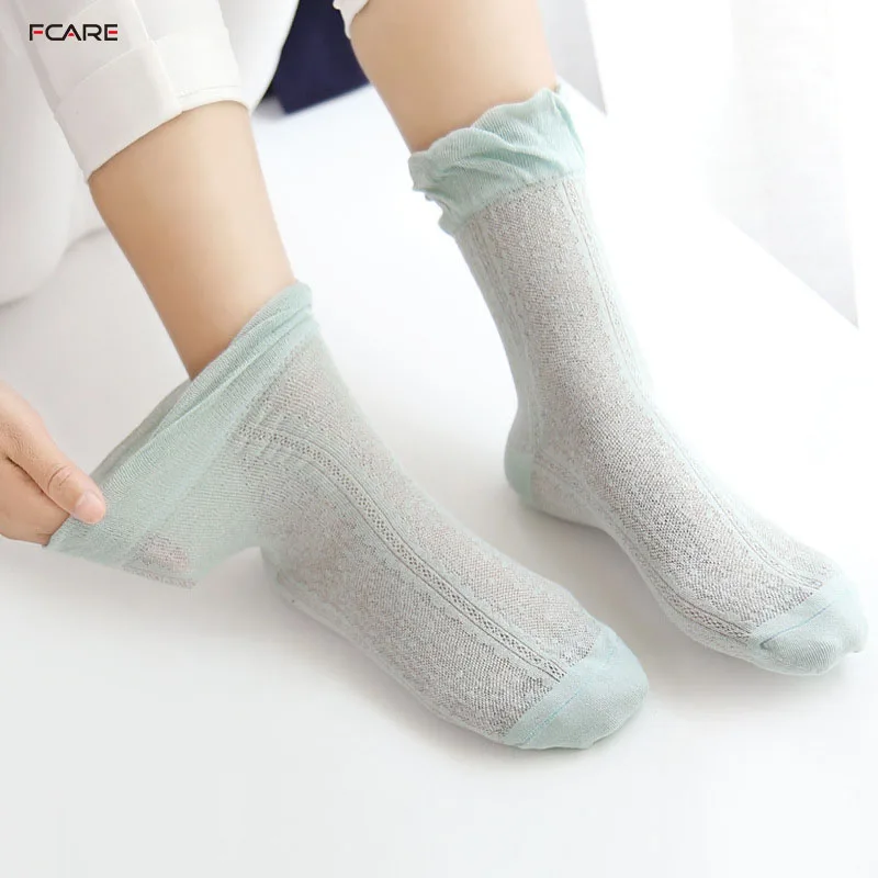 Fcare 10 шт. = 5 пар, летние ультратонкие сетчатые кружевные чулки для женщин, Хлопковые женские носки для беременных и диабетиков
Fcare 10 шт. = 5 пар, летние ультратонкие сетчатые кружевные чулки для женщин, Хлопковые женские носки для беременных и диабетиков