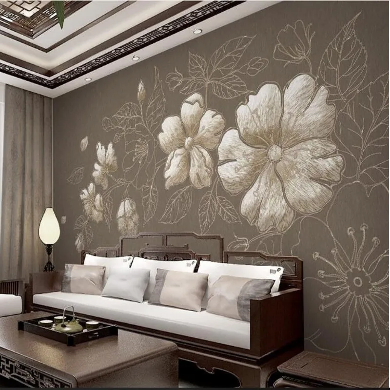 wellyu Custom large frescoes Chinese style new 3d embroidery plum brown color TV backdrop nonwovens super green wallpaper
wellyu Custom large frescoes Chinese style new 3d embroidery plum brown color TV backdrop nonwovens super green wallpaper
