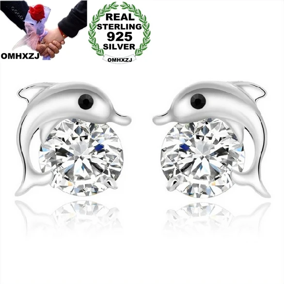 OMHXZJ Wholesale Fashion woman Cute girl jewelry crystal dolphins love 925 sterling silver Stud earrings YS12
OMHXZJ Wholesale Fashion woman Cute girl jewelry crystal dolphins love 925 sterling silver Stud earrings YS12