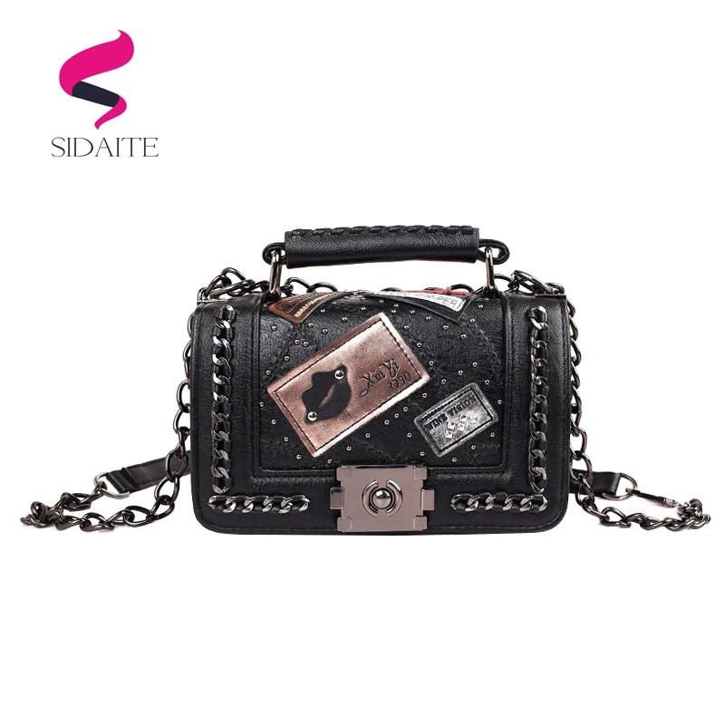 SIDAITE 2016 Fashion Punk Women Crossbody Bags Retro Designer Flap Women's Messenger Bags Ladies Small Chain Shoulder Bag Bolsas
SIDAITE 2016 Fashion Punk Women Crossbody Bags Retro Designer Flap Women's Messenger Bags Ladies Small Chain Shoulder Bag Bolsas
