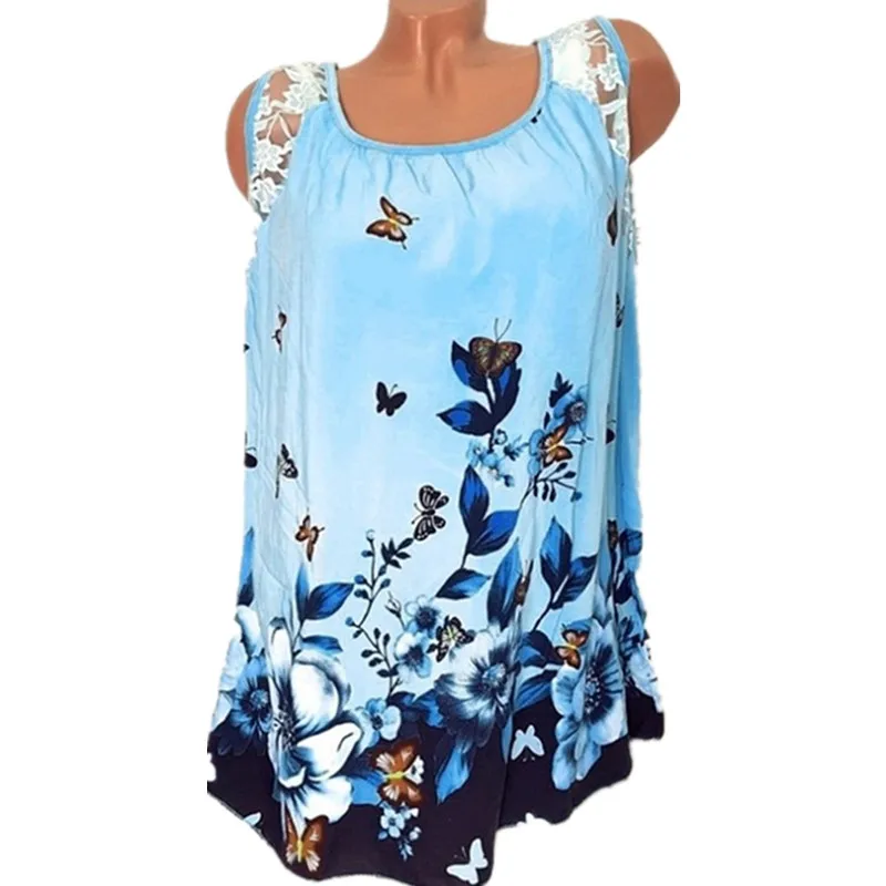 S-5XL Plus Size Women Clothing T-Shirts 2019 New Summer Sleeveless Flower Print T-Shirt Casual Loose O-Neck Patchwork Tops Tees
S-5XL Plus Size Women Clothing T-Shirts 2019 New Summer Sleeveless Flower Print T-Shirt Casual Loose O-Neck Patchwork Tops Tees