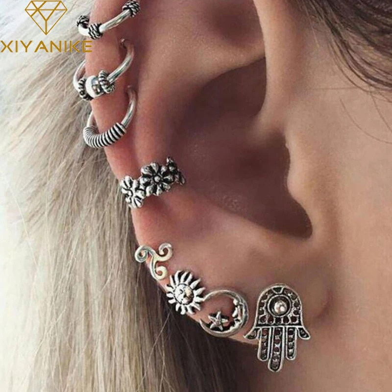 XIYANIKE 8Pcs/Set Bohemia Punk Style Ancient Silver Color Palm Earring Sets Hope Earrings For Women Gifts Party Jewelry E563
XIYANIKE 8Pcs/Set Bohemia Punk Style Ancient Silver Color Palm Earring Sets Hope Earrings For Women Gifts Party Jewelry E563