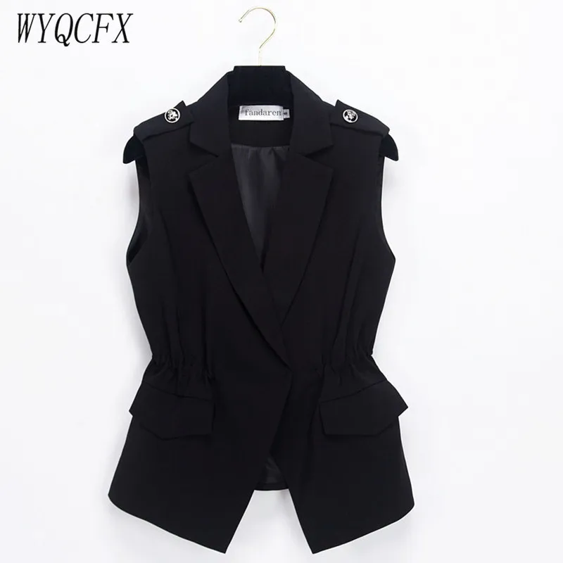 2019 Fashion Suit Vest Women Short Elastic Waist Slim Elegant Office Big Size Female Tops Summer Black White Waistcoat Cardigan
2019 Fashion Suit Vest Women Short Elastic Waist Slim Elegant Office Big Size Female Tops Summer Black White Waistcoat Cardigan