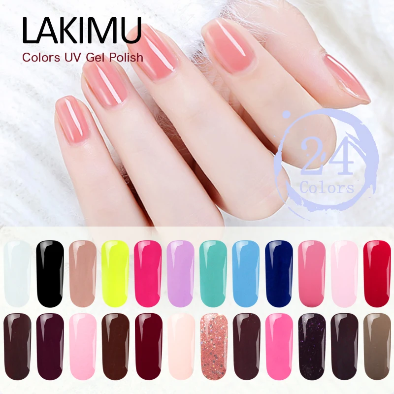 LAKIMU Colors Gel Polish 24 Colors Gel Nail Art Polish GelLak Hybrid Varnishes Semi Permanent Gel Nail Polish Top Primer Base
LAKIMU Colors Gel Polish 24 Colors Gel Nail Art Polish GelLak Hybrid Varnishes Semi Permanent Gel Nail Polish Top Primer Base
