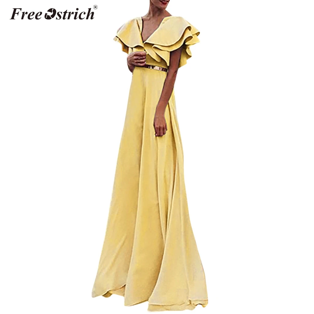Free Ostrich Summer Dress Women Solid Ruffles Sashes Long Boho Dress Lady Beach Summer Maxi Dress Women 2019 Plus Size N30
Free Ostrich Summer Dress Women Solid Ruffles Sashes Long Boho Dress Lady Beach Summer Maxi Dress Women 2019 Plus Size N30