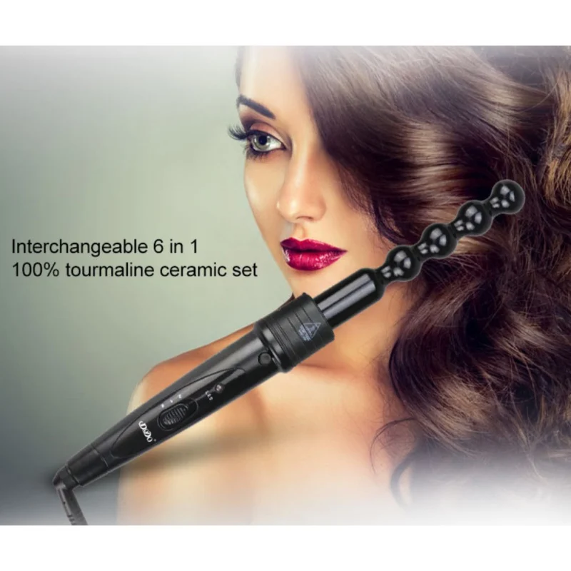 Clipless Hair Curler Hair Curler Wand Set with 5 Interchangeable curling iron Barrels and Heat Resistant Glove
Clipless Hair Curler Hair Curler Wand Set with 5 Interchangeable curling iron Barrels and Heat Resistant Glove