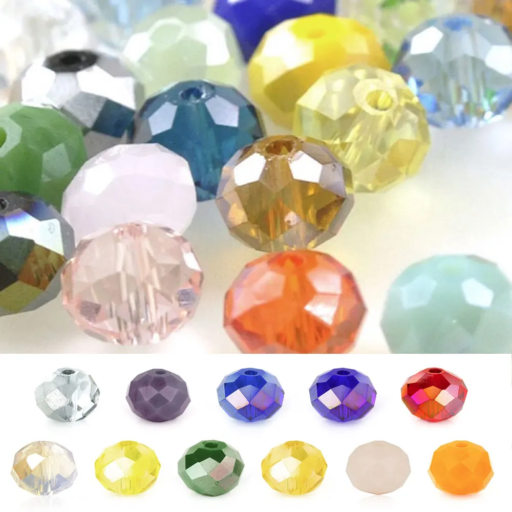 5040 72Pcs 6.5x8mm Crystal Rondelle Round Glass Beads DIY Jewellery Making For Bracelet Necklace Center Drilled CR0379-6
5040 72Pcs 6.5x8mm Crystal Rondelle Round Glass Beads DIY Jewellery Making For Bracelet Necklace Center Drilled CR0379-6