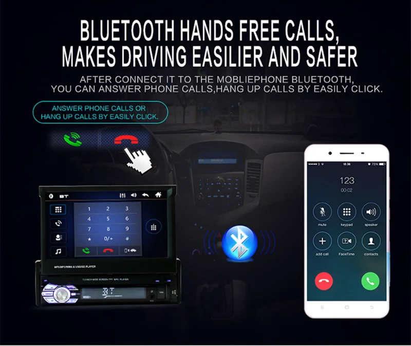 Excellent Retractable 1 Din Car Radio with gps and screen touch Multimedia Car Player 7" Auto Radio Stereo FM Bluetooth MP5 Audio Player 11 Excellent Retractable 1 Din Car Radio with gps and screen touch Multimedia Car Player 7" Auto Radio Stereo FM Bluetooth MP5 Audio Player 11