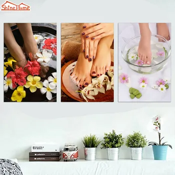 ShineHome-Modern 3pcs Panel Nail Feet Manicure Beauty Art Floral Painting on Canvas Prints Wall Printing Wall Picture Shop Art
ShineHome-Modern 3pcs Panel Nail Feet Manicure Beauty Art Floral Painting on Canvas Prints Wall Printing Wall Picture Shop Art