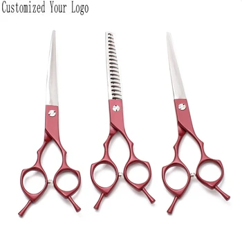 Suit 6.5" 440C U3Pcs Customized Logo Dog Grooming Scissors Straight Shears Thinning Scissors UP Curved Shears Pet Scissors C3009
Suit 6.5" 440C U3Pcs Customized Logo Dog Grooming Scissors Straight Shears Thinning Scissors UP Curved Shears Pet Scissors C3009