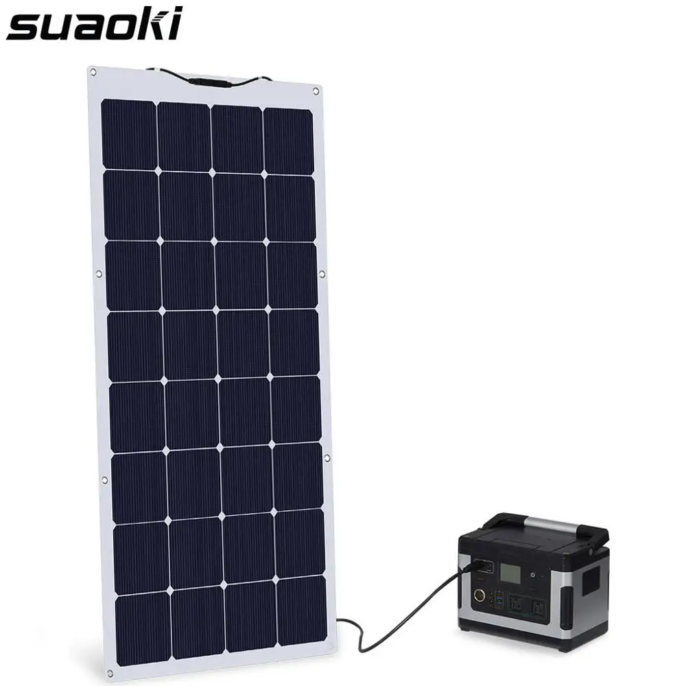 Suaoki 150W Semi-Flexible Solar Panel Charger 17-20V 8.8-10.7A Portable Mobile Power Bank for Roofs verandas RVs ships vehicles
Suaoki 150W Semi-Flexible Solar Panel Charger 17-20V 8.8-10.7A Portable Mobile Power Bank for Roofs verandas RVs ships vehicles