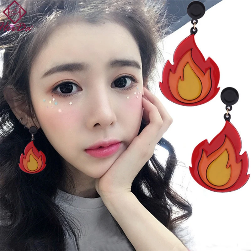 Heeda Hiphop Rock Korean Cute Acrylic Fire Stud Earrings 2018 New Unique Creative Girls Ear Accessories Fashion Women Jewelry
Heeda Hiphop Rock Korean Cute Acrylic Fire Stud Earrings 2018 New Unique Creative Girls Ear Accessories Fashion Women Jewelry