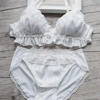 6 Colors Cute Milk Silk Women's Japanese Bra & Panties Set Wirefree Soft Underwear Sleep Intimates Set Kawaii Lolita
6 Colors Cute Milk Silk Women's Japanese Bra & Panties Set Wirefree Soft Underwear Sleep Intimates Set Kawaii Lolita