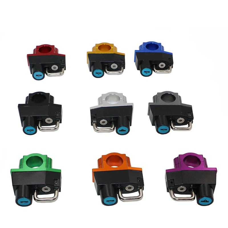 9 Colors Avaible CNC Aluminum Motorcycle Motorbike Helmet Lock Universal For 7/8" 22mm Handlebars KSS-HL01-U
9 Colors Avaible CNC Aluminum Motorcycle Motorbike Helmet Lock Universal For 7/8" 22mm Handlebars KSS-HL01-U