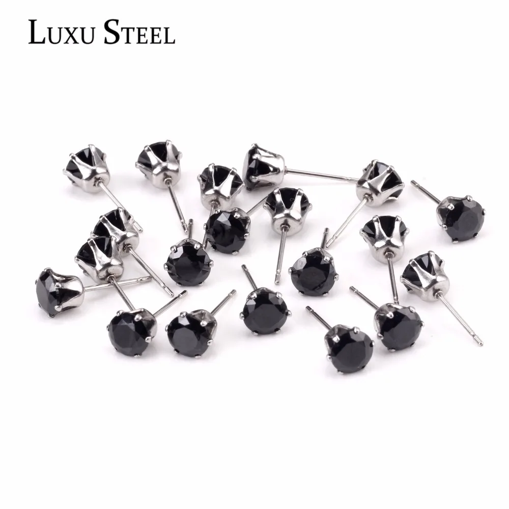 LUXUSTEEL Earring Fashion Statement 2019 Silver Push Back Black Round Stud Earrings 10Pairs/Card Stainless Steel Earring Sets
LUXUSTEEL Earring Fashion Statement 2019 Silver Push Back Black Round Stud Earrings 10Pairs/Card Stainless Steel Earring Sets