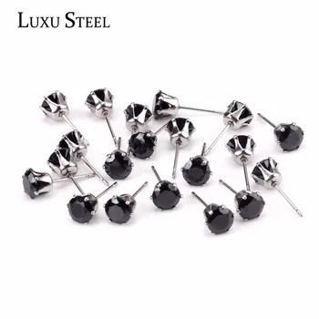 LUXUSTEEL Earring Fashion Statement Push Back Black Round Stud Earrings 10Pairs/Card Stainless Steel Earring Sets
LUXUSTEEL Earring Fashion Statement Push Back Black Round Stud Earrings 10Pairs/Card Stainless Steel Earring Sets