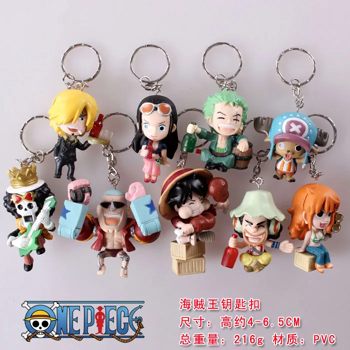 9pcs/set One Piece Zoro Frank Luffy Brook Chopper Robin Nami Sanji Anime Keychain Collectible Action Figure PVC Collection toys
9pcs/set One Piece Zoro Frank Luffy Brook Chopper Robin Nami Sanji Anime Keychain Collectible Action Figure PVC Collection toys