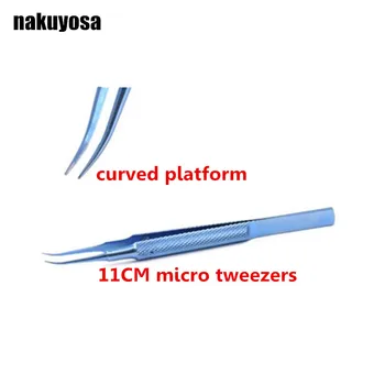 Titanium microsurgical ophthalmology instruments 11cm microscopic tweezers curved platform tweezers forceps experimental tool
Titanium microsurgical ophthalmology instruments 11cm microscopic tweezers curved platform tweezers forceps experimental tool