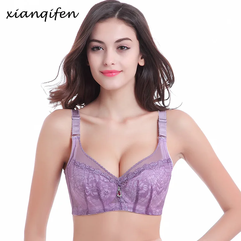 Xianqifen Sexy Bra Push Up Plus Big Size Bralette Lace Brassiere Women Underwire Ultra Thin Transparent Underwear DeepV Lingerie
Xianqifen Sexy Bra Push Up Plus Big Size Bralette Lace Brassiere Women Underwire Ultra Thin Transparent Underwear DeepV Lingerie