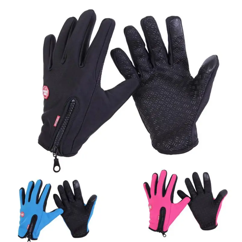 Winter Gloves Men Women Anti Slip Windproof Thermal Warm Mitten Touched Screen Mittens Black Glove Zipper Windstopers Ski Gloves
Winter Gloves Men Women Anti Slip Windproof Thermal Warm Mitten Touched Screen Mittens Black Glove Zipper Windstopers Ski Gloves
