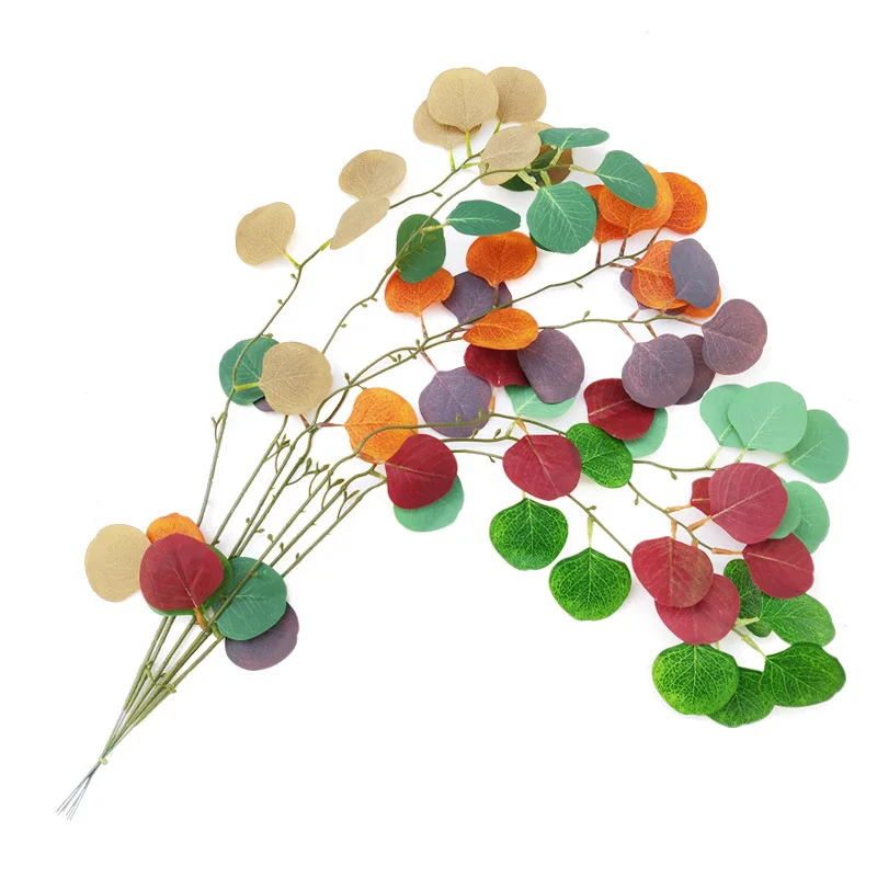 Artificial Round Eucalyptus Leaves Rattan Single Branch Silk Plant Vine for Home Wedding Floral Decoration
Artificial Round Eucalyptus Leaves Rattan Single Branch Silk Plant Vine for Home Wedding Floral Decoration