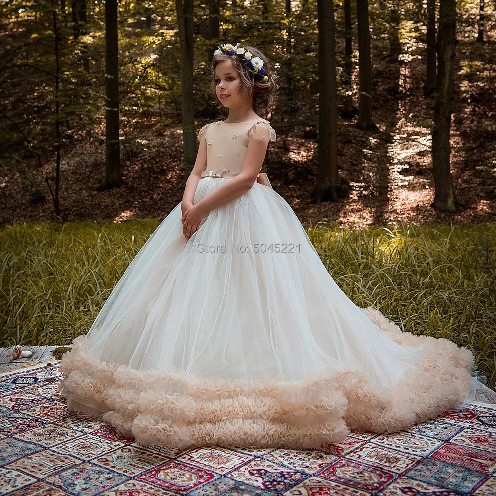 New Flower Girl Dresses Ball Gown Sequined Short Sleeve First Pageant Communion Gowns Princess Dresses Vestidos Longo Custom
New Flower Girl Dresses Ball Gown Sequined Short Sleeve First Pageant Communion Gowns Princess Dresses Vestidos Longo Custom