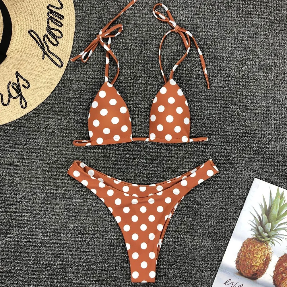 Sexy Dot String Bikini 2019 Bandeau Swimsuit Women Brazilian Bathing Suit Female Swimwear Push up Bikini Set Micro Thong Biquini
Sexy Dot String Bikini 2019 Bandeau Swimsuit Women Brazilian Bathing Suit Female Swimwear Push up Bikini Set Micro Thong Biquini