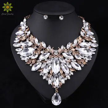 Retro Style Nigerian Wedding African Beads Jewelry Sets White Crystal Necklace Earrings Set Party Wedding Dubai Jewelry Set
Retro Style Nigerian Wedding African Beads Jewelry Sets White Crystal Necklace Earrings Set Party Wedding Dubai Jewelry Set