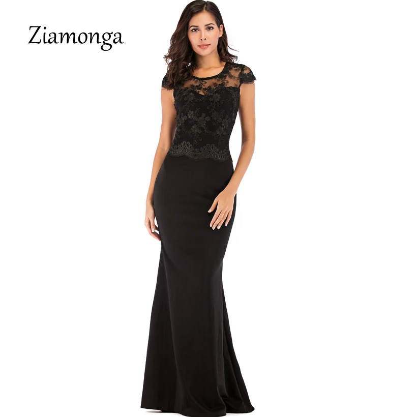 Ziamonga New 2019 Mesh Patchwork Floral Lace Dress Runway Style Women Simple Formal Bodycon Dress Floor Length Trumpet Dresses
Ziamonga New 2019 Mesh Patchwork Floral Lace Dress Runway Style Women Simple Formal Bodycon Dress Floor Length Trumpet Dresses
