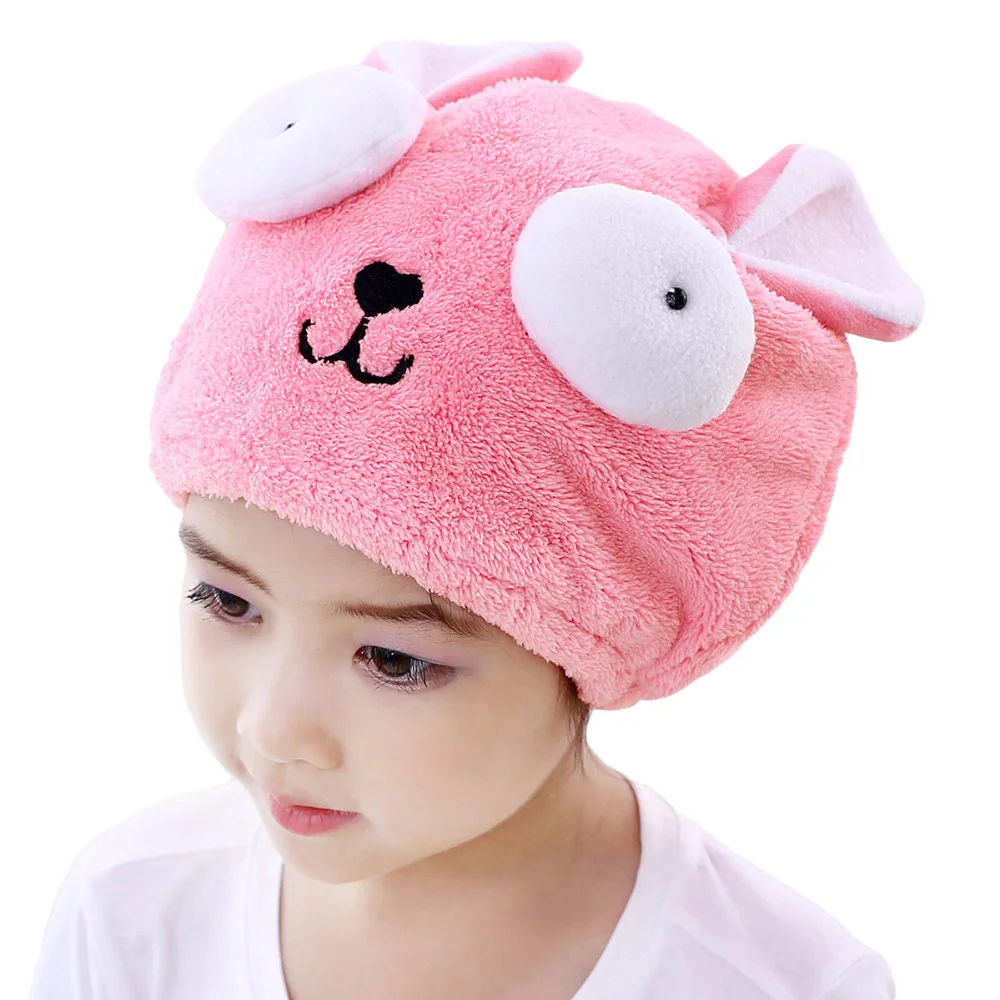 Children Cute Pink Polyester Strong Absorbent Dry Hair Cap Bath Towel Shower Hat Quick drying and lightweight
Children Cute Pink Polyester Strong Absorbent Dry Hair Cap Bath Towel Shower Hat Quick drying and lightweight