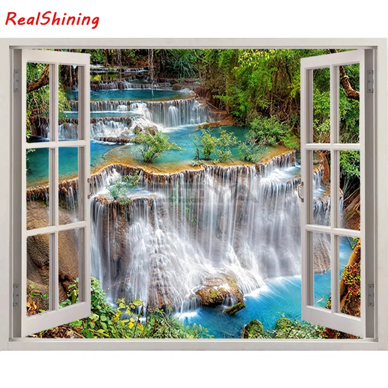 5D Diy Diamond Painting Cross Stitch full Square Diamond Embroidery waterfall window picture for room Decor H1135
5D Diy Diamond Painting Cross Stitch full Square Diamond Embroidery waterfall window picture for room Decor H1135