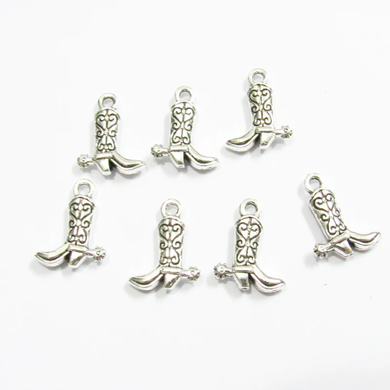 Newest 13mm*13mm 100pcs/lot Antique Silver Plated Small Alloy Cowboy Boots Charms For DIY Jewelry
Newest 13mm*13mm 100pcs/lot Antique Silver Plated Small Alloy Cowboy Boots Charms For DIY Jewelry